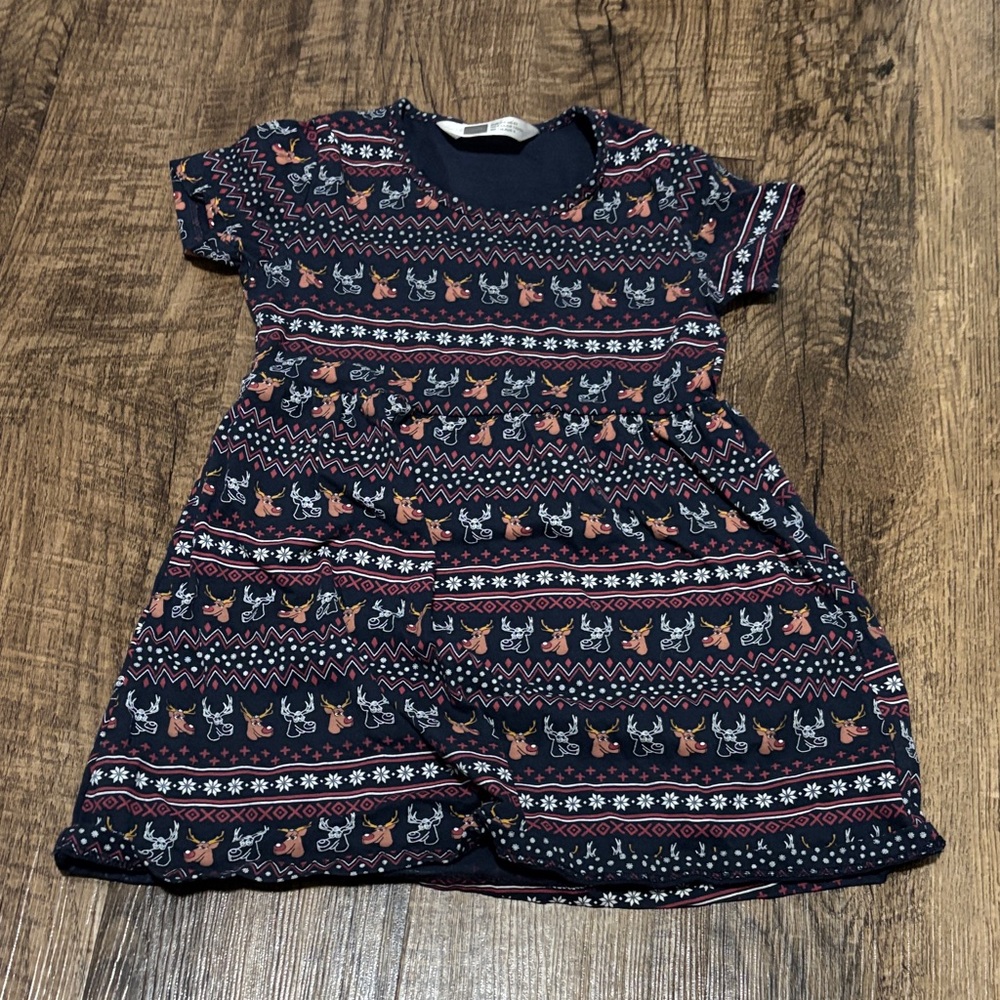 Charming Kids Dress with Rudolph